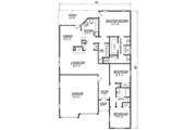 European Style House Plan - 3 Beds 2 Baths 1745 Sq/Ft Plan #14-233 