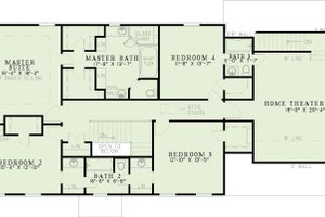 Exterior - Front Elevation 5 for Southern House Plan #17-2187 - 4 bed, 3.5 bath