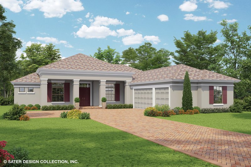 House Plan Design - Mediterranean Exterior - Front Elevation Plan #930-464