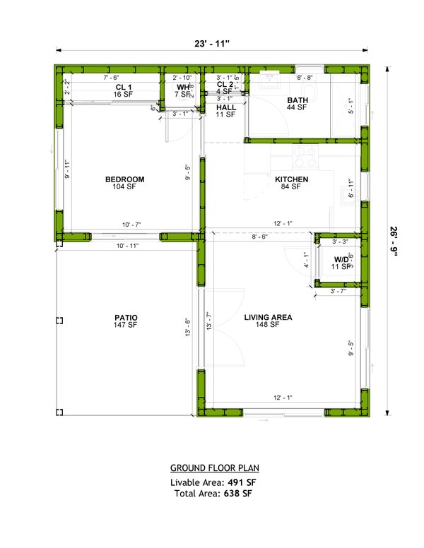 House Blueprint - Cabin Floor Plan - Main Floor Plan #1106-115