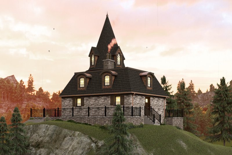 House Design - Exterior - Other Elevation 1 for European House Plan #1064-322 - 1 bed, 1 bath