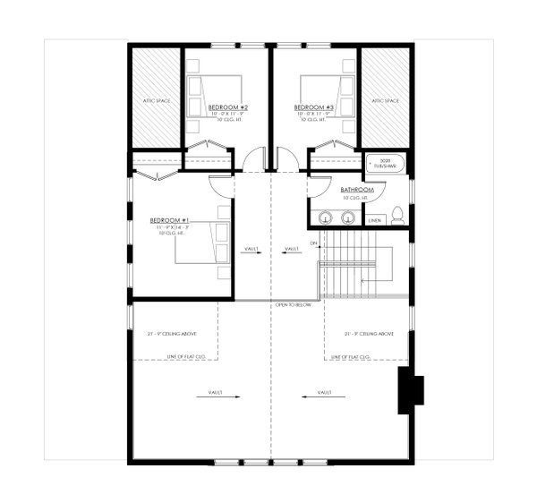 Architectural House Design - Barndominium Floor Plan - Upper Floor Plan #1114-72