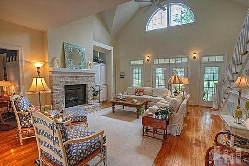 Architectural House Design - Great Room - 2600 square foot Southern home