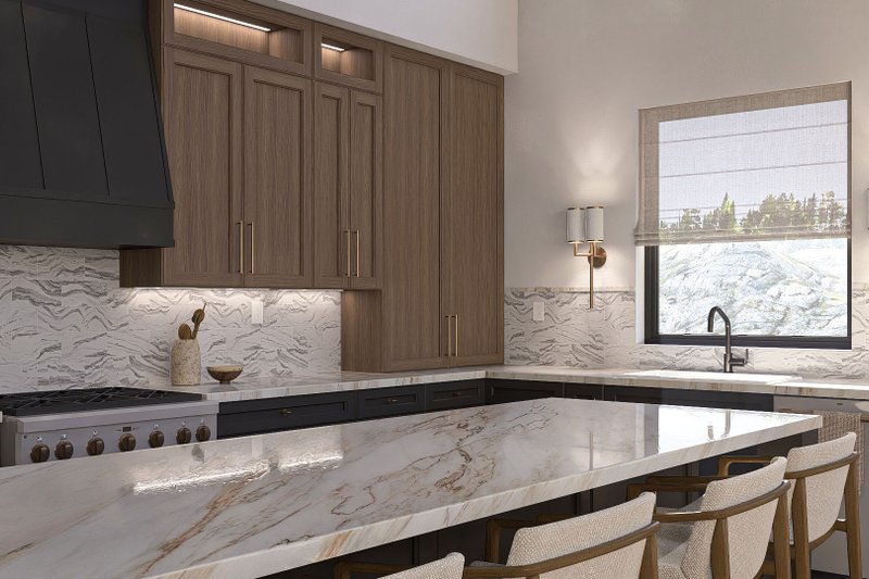 House Blueprint - Interior - Kitchen 1 for Barndominium House Plan #455-385 - 6 bed, 5.5 bath