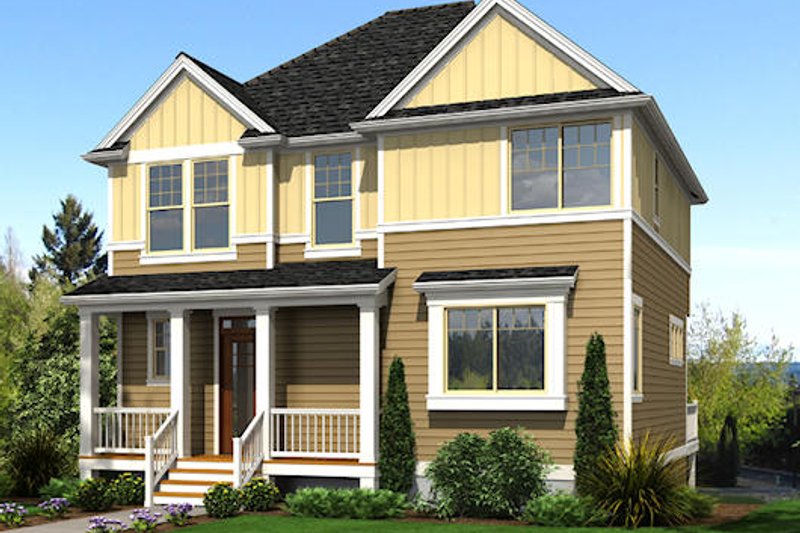 House Blueprint - Traditional Exterior - Front Elevation Plan #48-512