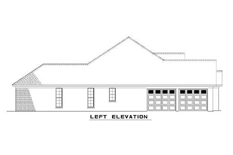 Dream House Plan - European style home design, left elevation