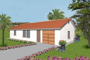 Mediterranean Exterior - Front Elevation Plan #1-139