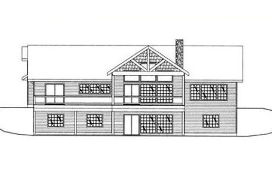 Exterior - Rear Elevation for Bungalow House Plan #117-514 - 5 bed, 4.5 bath