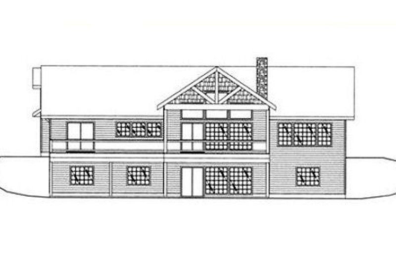 Dream House Plan - Exterior - Rear Elevation for Bungalow House Plan #117-514 - 5 bed, 4.5 bath