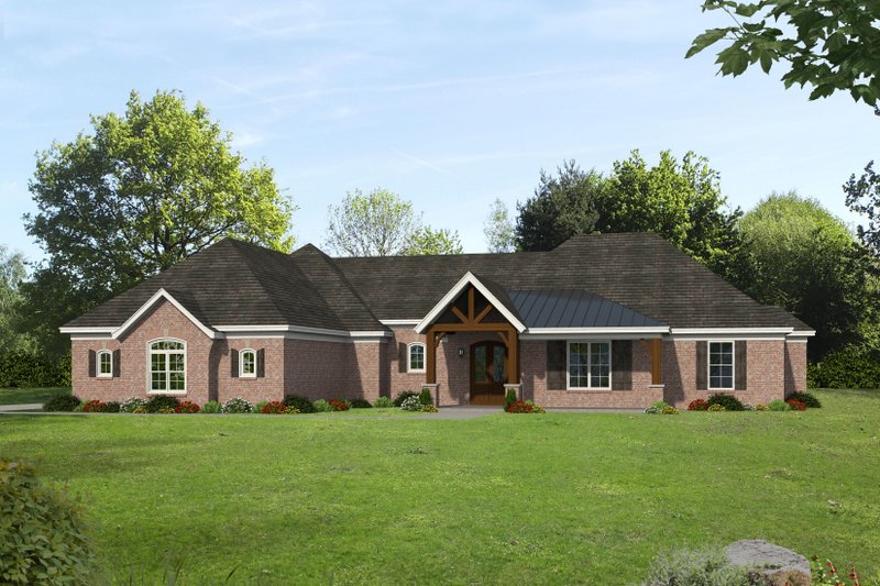 Architectural House Design - Country Exterior - Front Elevation Plan #932-294