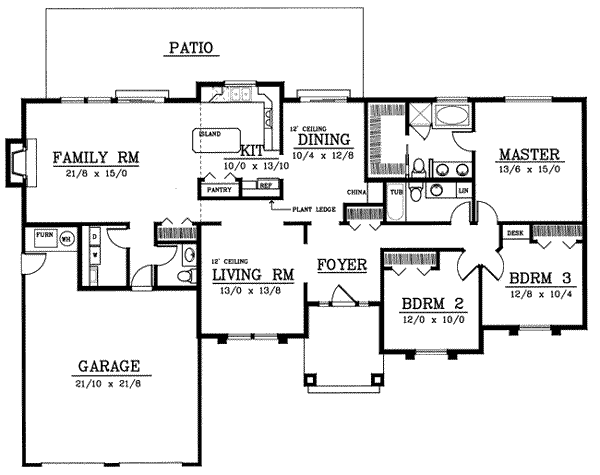 Dream House Plan - European Floor Plan - Main Floor Plan #92-113