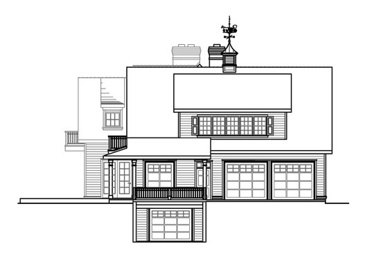 Exterior - Other Elevation for Country House Plan #124-701 - 4 bed, 4.5 bath