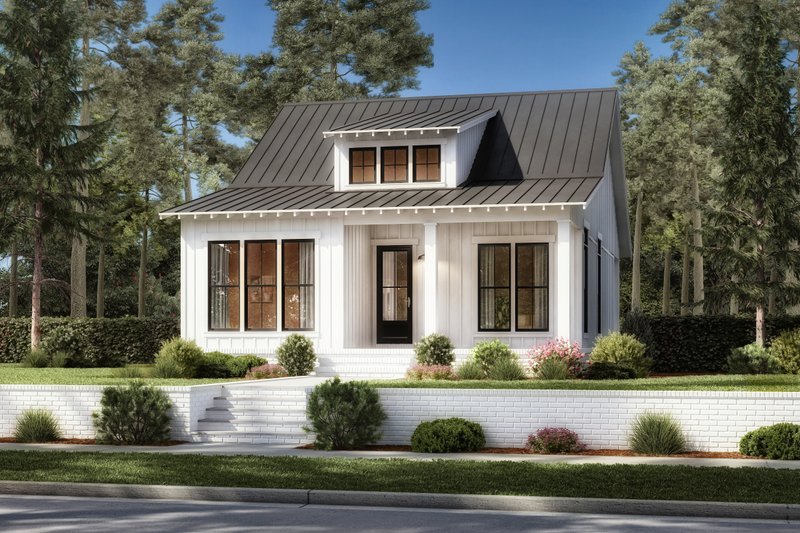 House Blueprint - Farmhouse Exterior - Front Elevation Plan #430-282