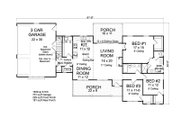 Ranch Style House Plan - 3 Beds 2 Baths 1639 Sq/Ft Plan #513-2188 