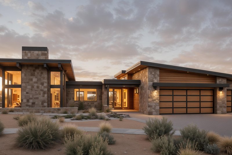 Home Plan - Exterior - Front Elevation 5 for Modern House Plan #892-47 - 3 bed, 3.5 bath