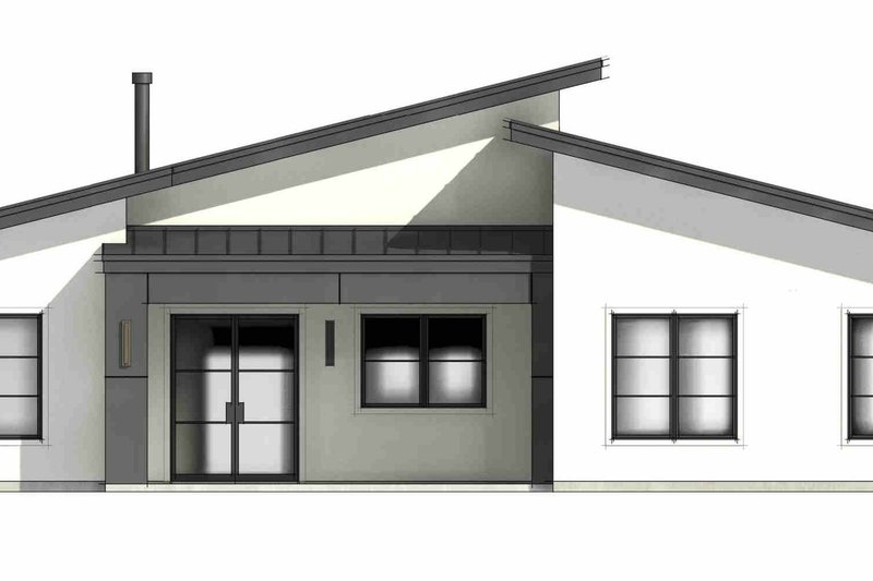 Home Plan - Exterior - Rear Elevation 1 for Modern House Plan #1096-179 - 3 bed, 2 bath