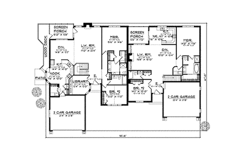 Home Plan - Floor Plan - Main Floor for Traditional House Plan #70-740 - 3 bed, 3 bath