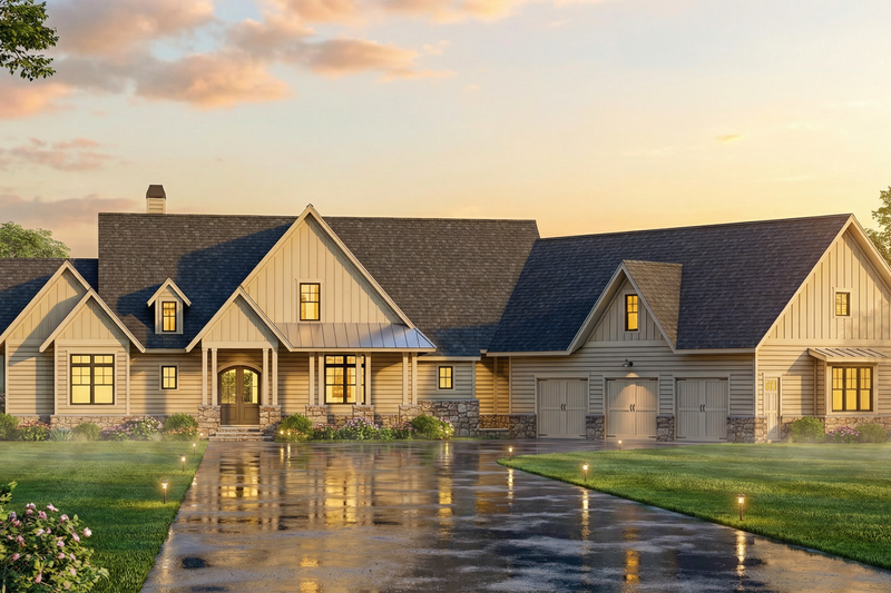 Home Plan - Exterior - Front Elevation 3 for Craftsman House Plan #119-366 - 3 bed, 2.5 bath