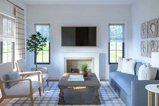 Interior - Family Room for Traditional House Plan #455-792 - 3 bed, 2.5 bath