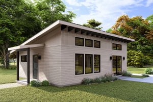 Dream House Plan - Modern Exterior - Front Elevation Plan #1105-1