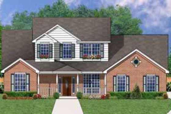 Exterior - Front Elevation for Traditional House Plan #62-141 - 3 bed, 2.5 bath