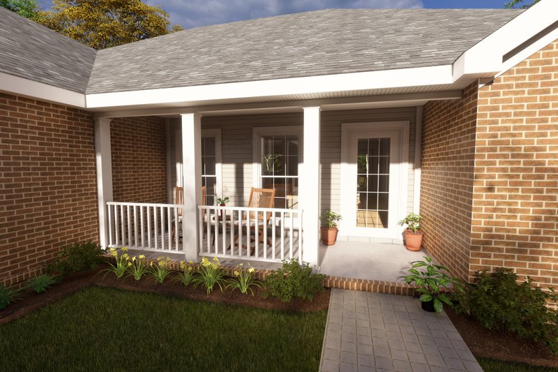 Dream House Plan - Exterior - Covered Porch for Country House Plan #20-193 - 4 bed, 2 bath