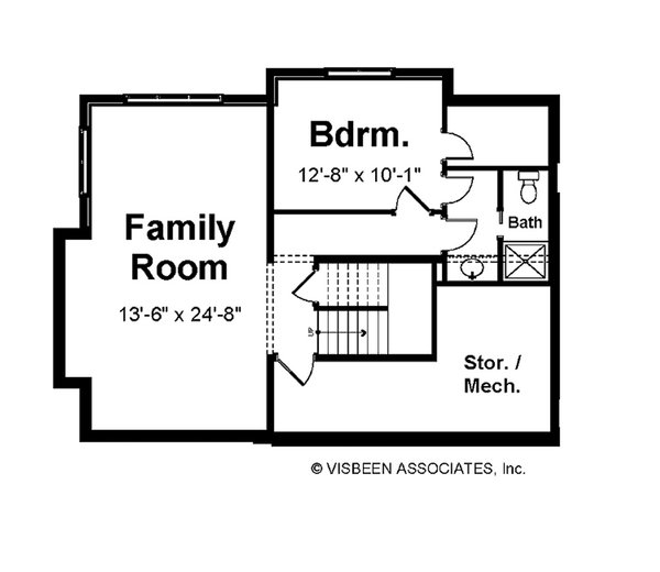Dream House Plan - Floor Plan - Lower Floor for Farmhouse House Plan #928-441 - 3 bed, 2.5 bath
