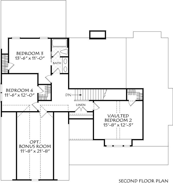 Farmhouse Floor Plan - Upper Floor Plan #927-1029