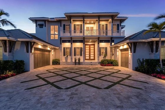 Exterior - Front Elevation for Modern House Plan #548-47 - 4 bed, 4.5 bath