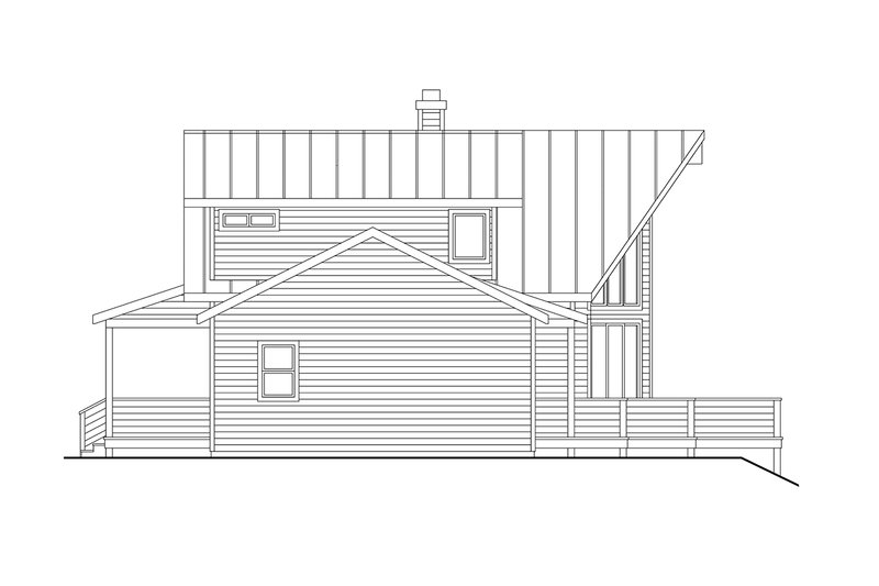 House Blueprint - Exterior - Other Elevation 1 for Cabin House Plan #124-1444 - 3 bed, 2.5 bath