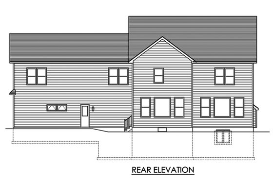 Exterior - Rear Elevation for Farmhouse House Plan #1010-248 - 5 bed, 3 bath