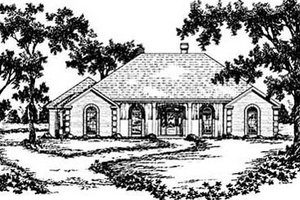 European Exterior - Front Elevation Plan #36-205