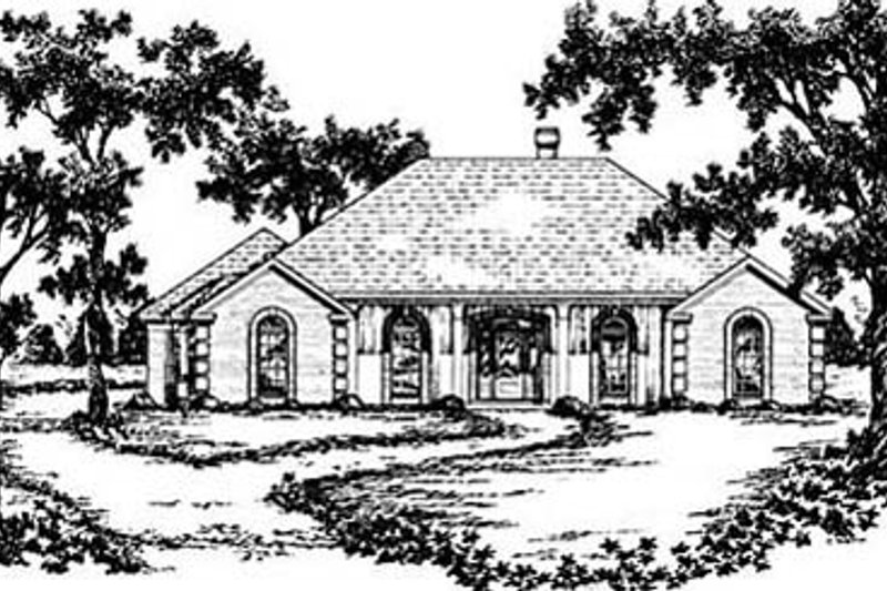 European Style House Plan - 3 Beds 2 Baths 2374 Sq/Ft Plan #36-205