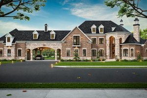 Dream House Plan - Exterior - Front Elevation for European House Plan #119-432 - 4 bed, 4.5 bath