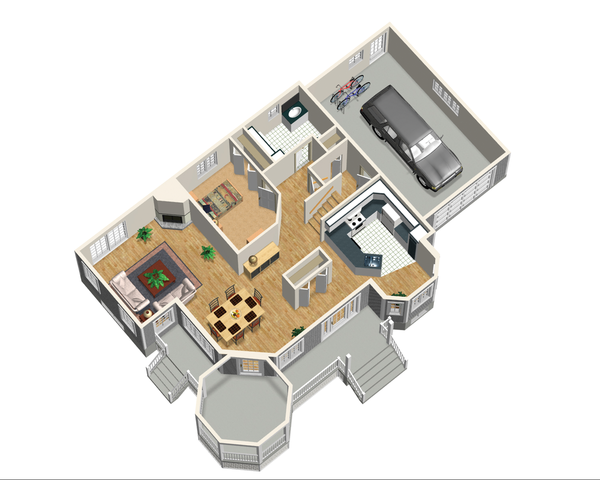 Dream House Plan - Victorian Floor Plan - Main Floor Plan #25-4742