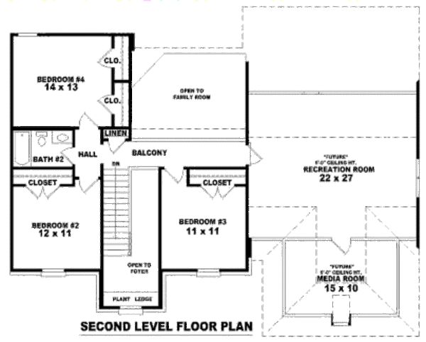 European Floor Plan - Upper Floor Plan #81-13724