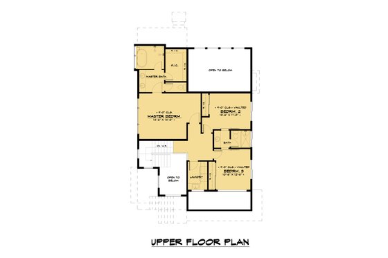 Floor Plan - Upper Floor for Contemporary House Plan #1066-183 - 5 bed, 4.5 bath