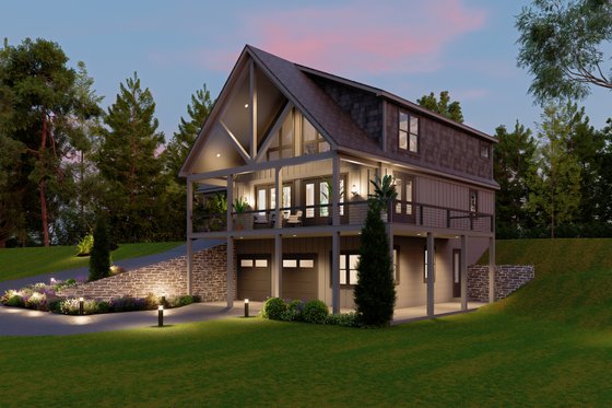 Exterior - Front Elevation 3 for Country House Plan #932-1445 - 3 bed, 2.5 bath