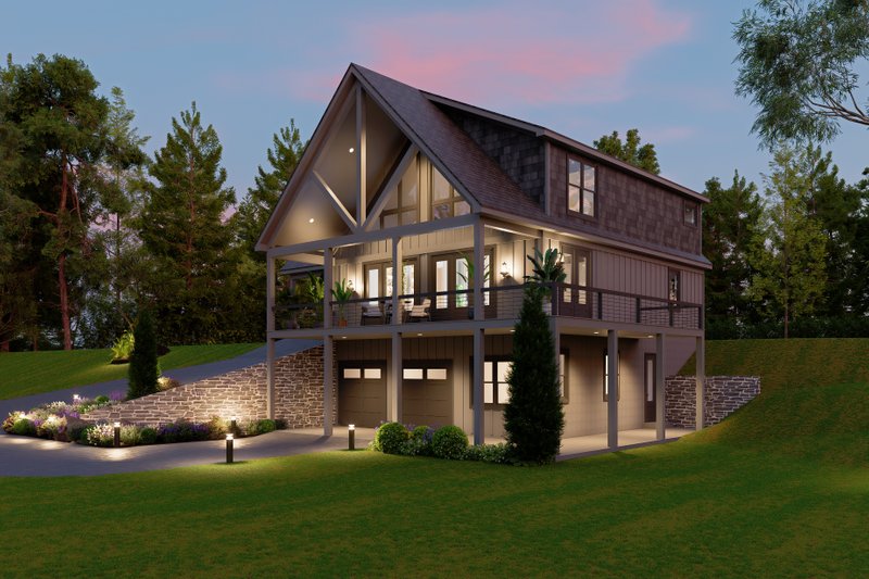 House Blueprint - Exterior - Front Elevation 3 for Country House Plan #932-1445 - 3 bed, 2.5 bath