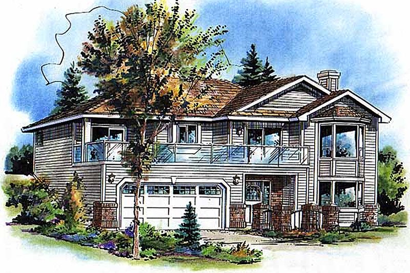 House Blueprint - Traditional Exterior - Front Elevation Plan #18-1018