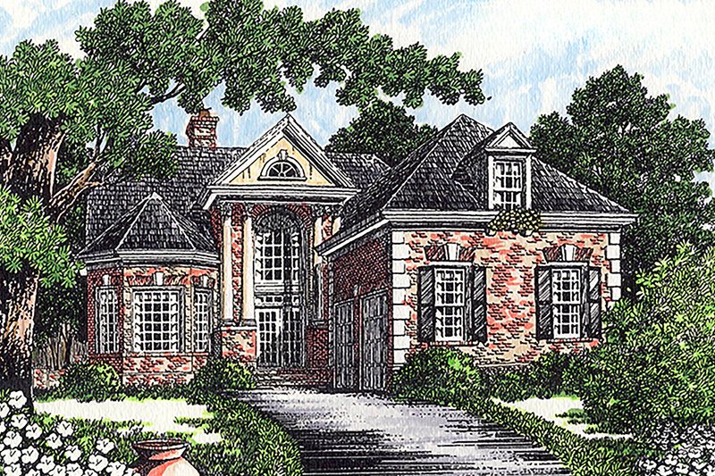 Dream House Plan - Exterior - Front Elevation 2 for Southern House Plan #30-369 - 3 bed, 3.5 bath