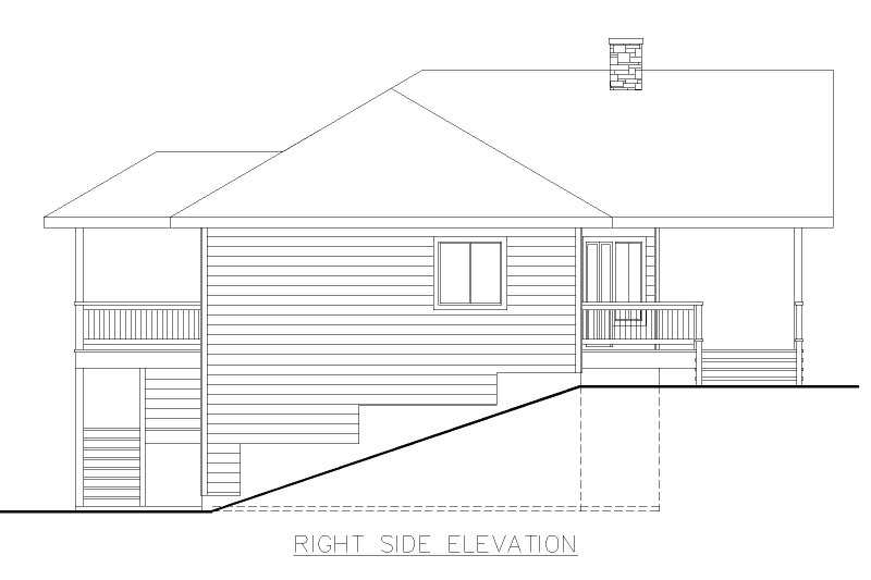 House Design - Exterior - Other Elevation 1 for Craftsman House Plan #117-1004 - 2 bed, 2 bath