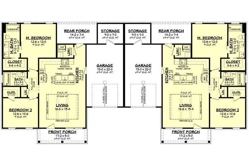 Home Plan - Floor Plan - Main Floor for Farmhouse House Plan #430-358 - 4 bed, 4 bath
