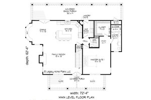 Floor Plan - Main Floor for Southern House Plan #932-861 - 3 bed, 3.5 bath
