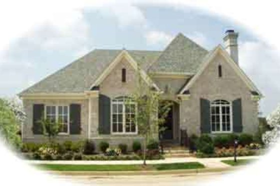 Exterior - Front Elevation for European House Plan #81-620 - 3 bed, 2 bath