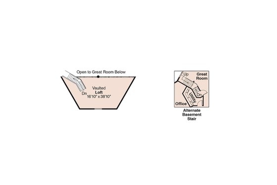 Floor Plan - Upper Floor for Ranch House Plan #124-577 - 3 bed, 2.5 bath