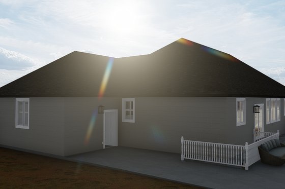 Exterior - Rear Elevation 2 for Traditional House Plan #1060-67 - 3 bed, 2 bath