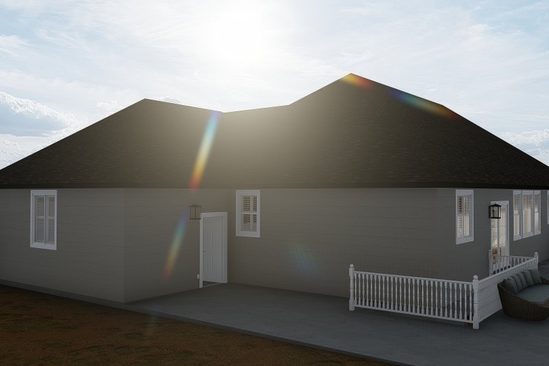 House Design - Exterior - Rear Elevation 2 for Traditional House Plan #1060-67 - 3 bed, 2 bath