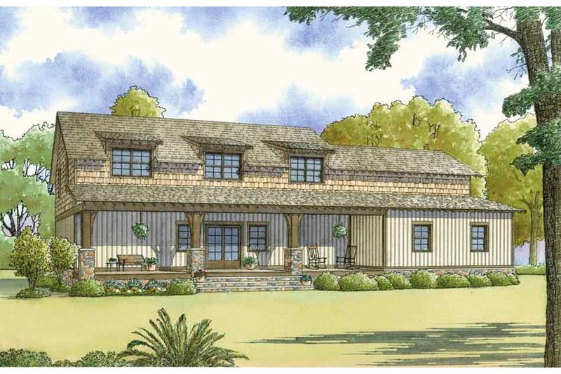Architectural House Design - Exterior - Rear Elevation for Country House Plan #17-2617 - 3 bed, 2.5 bath