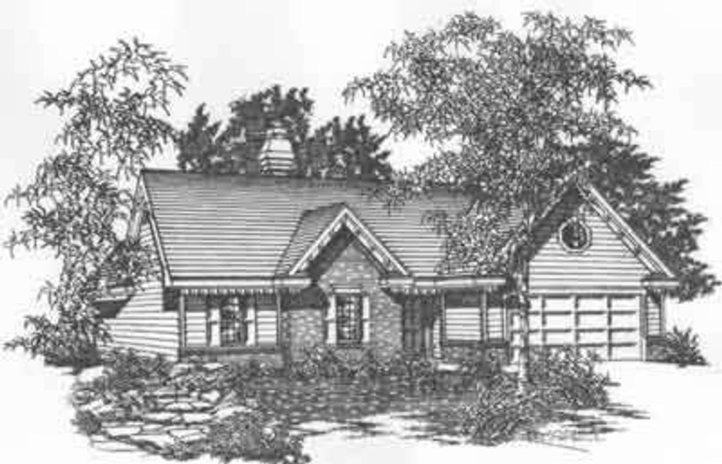 Exterior - Front Elevation 2 for Traditional House Plan #329-150 - 3 bed, 2 bath